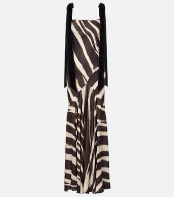 Robe longue imprimée en satin | Nina Ricci