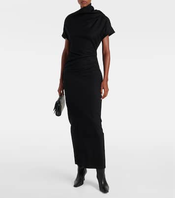 Draped wool maxi dress | Entire Studios
