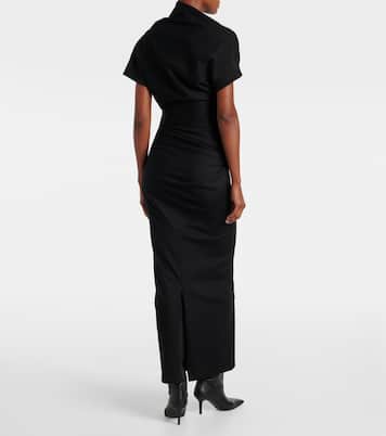 Draped wool maxi dress | Entire Studios