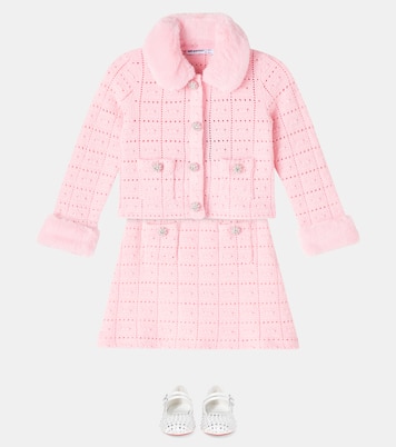 Verzierter Cardigan mit Faux Fur | Self-Portrait Kids