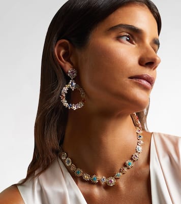 Pendientes de oro rosa de 18 ct con zafiro y diamantes | Suzanne Kalan