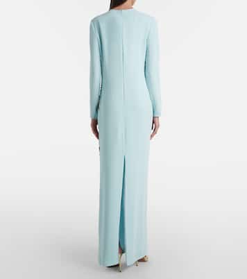 Verzierte Robe Siriana aus Crêpe | Costarellos