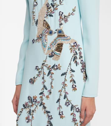 Verzierte Robe Siriana aus Crêpe | Costarellos