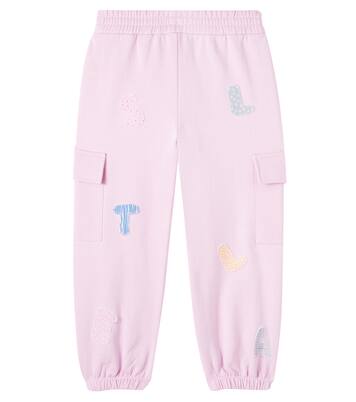 Patch-appliqué cotton jersey sweatpants | Stella McCartney Kids