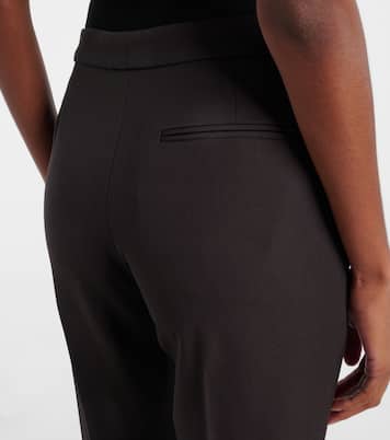 Mid-rise wool canvas crêpe straight pants | McQueen