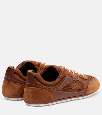Tory Travel suede-trimmed sneakers | Tory Burch