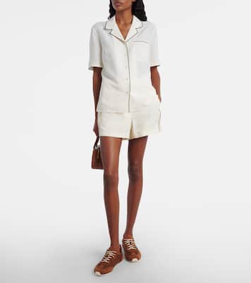 Tory Travel suede-trimmed sneakers | Tory Burch