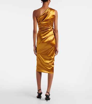 Vestido de cóctel de satén fruncido | Dolce&Gabbana