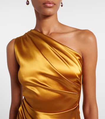 Vestido de cóctel de satén fruncido | Dolce&Gabbana
