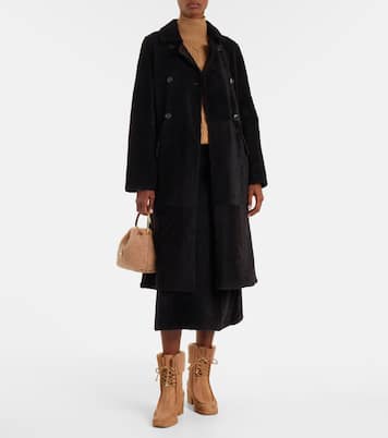 Hali shearling-trimmed suede ankle boots | Jimmy Choo