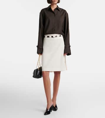 Belted cotton and silk miniskirt | Ferragamo