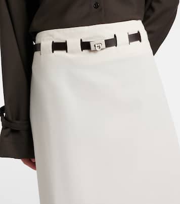 Belted cotton and silk miniskirt | Ferragamo