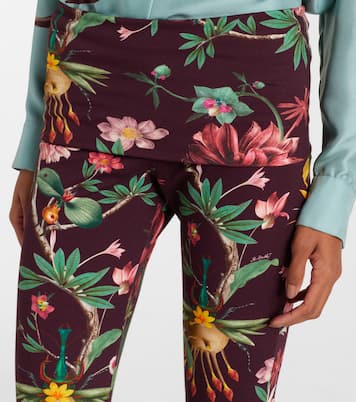 Meditation 플로럴 코튼 블렌드 플레어 팬츠  | La DoubleJ