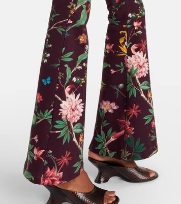 Meditation 플로럴 코튼 블렌드 플레어 팬츠  | La DoubleJ