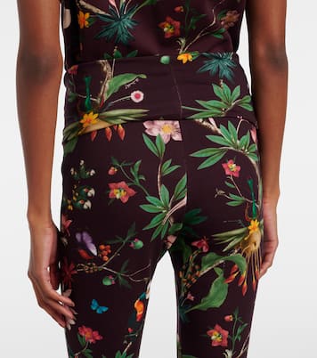 Meditation floral cotton-blend flared pants  | La DoubleJ