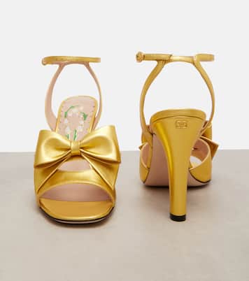 Bowow 95 metallic leather sandals | Valentino Garavani