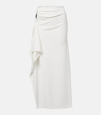Ribbed-knit draped maxi skirt | Christopher Esber