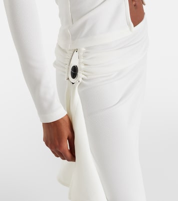 Ribbed-knit draped maxi skirt | Christopher Esber