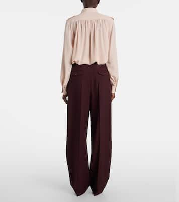 High-rise virgin wool wide-leg pants | Chloé