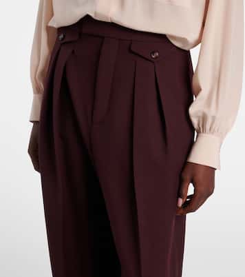 High-rise virgin wool wide-leg pants | Chloé