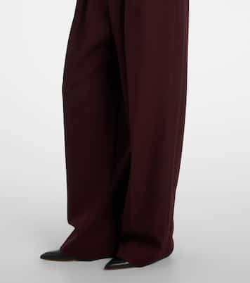 High-rise virgin wool wide-leg pants | Chloé
