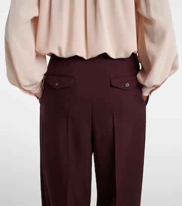 High-rise virgin wool wide-leg pants | Chloé