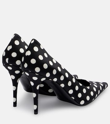 Barbara 90 polka-dot satin pumps | Amina Muaddi