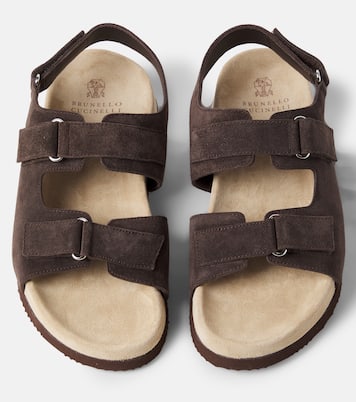Sandalen aus Veloursleder | Brunello Cucinelli Kids