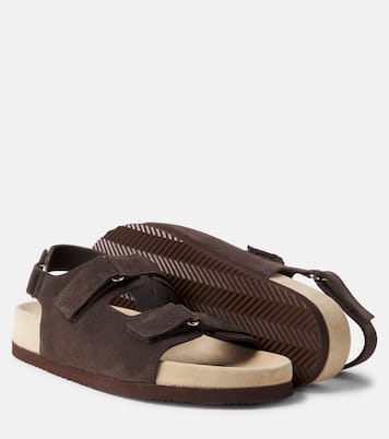 Sandalen aus Veloursleder | Brunello Cucinelli Kids