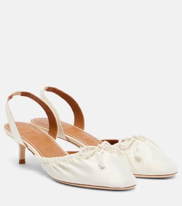 Alba satin slingback pumps | Staud