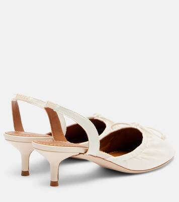 Alba satin slingback pumps | Staud