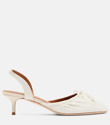 Alba satin slingback pumps | Staud