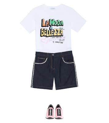 Short en jean à ornements | Dolce&Gabbana Kids