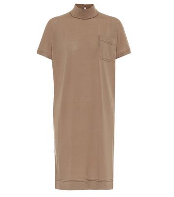 Vestido corto de lana y cachemir | Brunello Cucinelli
