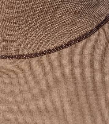Vestido corto de lana y cachemir | Brunello Cucinelli