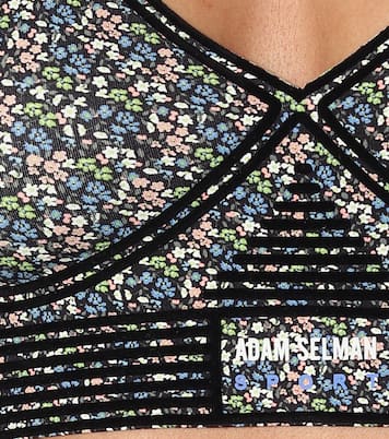 Top sportivo a stampa in nylon stretch | Adam Selman Sport