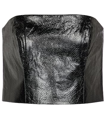 Cropped-Top Emili aus Lederimitat | Rotate