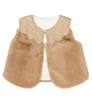 Baby faux fur vest | Chloé Kids