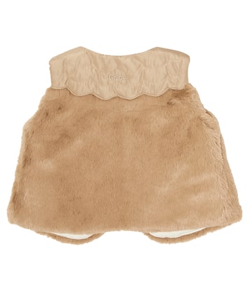 Baby faux fur vest | Chloé Kids