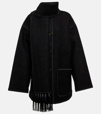Embroidered wool-blend scarf jacket | Toteme