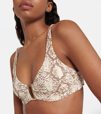 Bel Air snake-print bikini top | Melissa Odabash