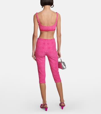 Jacquard cotton-blend leggings | Marine Serre