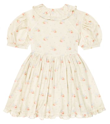 Bedrucktes Kleid Angelica aus Baumwolle | Caramel