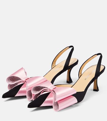 Le Cadeau 65 satin slingback pumps | Mach & Mach