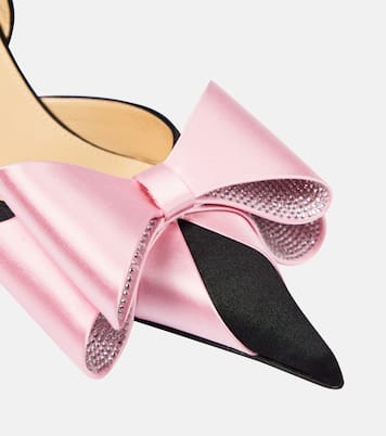 Le Cadeau 65 satin slingback pumps | Mach & Mach