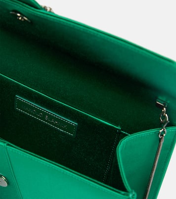 Clutch Capri in raso con cristalli | Manolo Blahnik