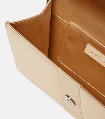 Clutch Capri in raso con cristalli | Manolo Blahnik