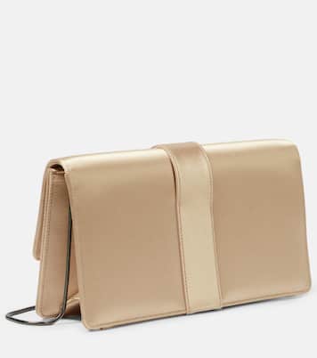 Clutch Capri in raso con cristalli | Manolo Blahnik