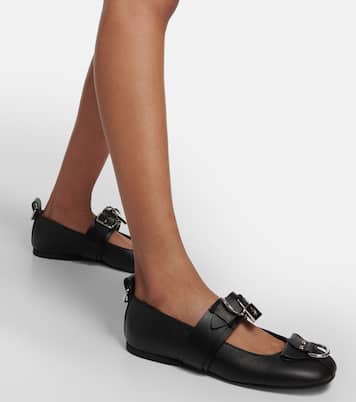 Ballerinas Lock aus Leder | JW Anderson