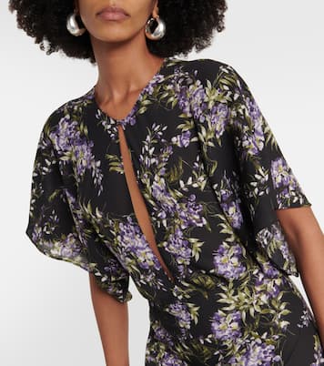 Obie floral georgette gown | Norma Kamali